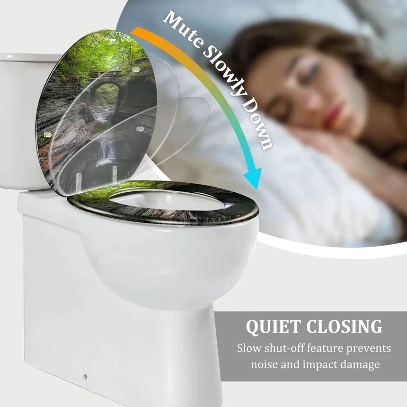 Chill Out Ready Round Resin Toilet Seat Featuring Slick Adjustable Hinges Universal Mount Hardware For Standard And Skirted Bowls 14.5 X 16.5 Inches Dead Easy Install Anywhere