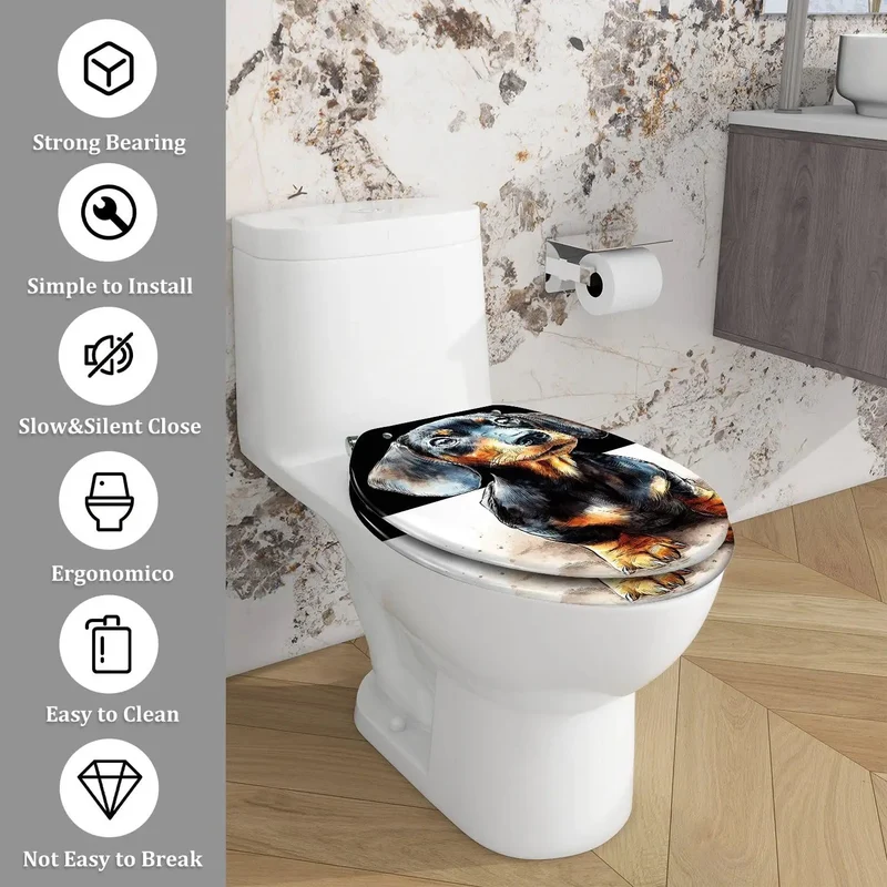 Soft Close Elongated Toilet Seat Featuring Quiet Slow Shut Hinges Universal Standard Bowl Fit Easy Install Hardware Included Built Tough Everyday Comfort Big Time Bath Upgrade
