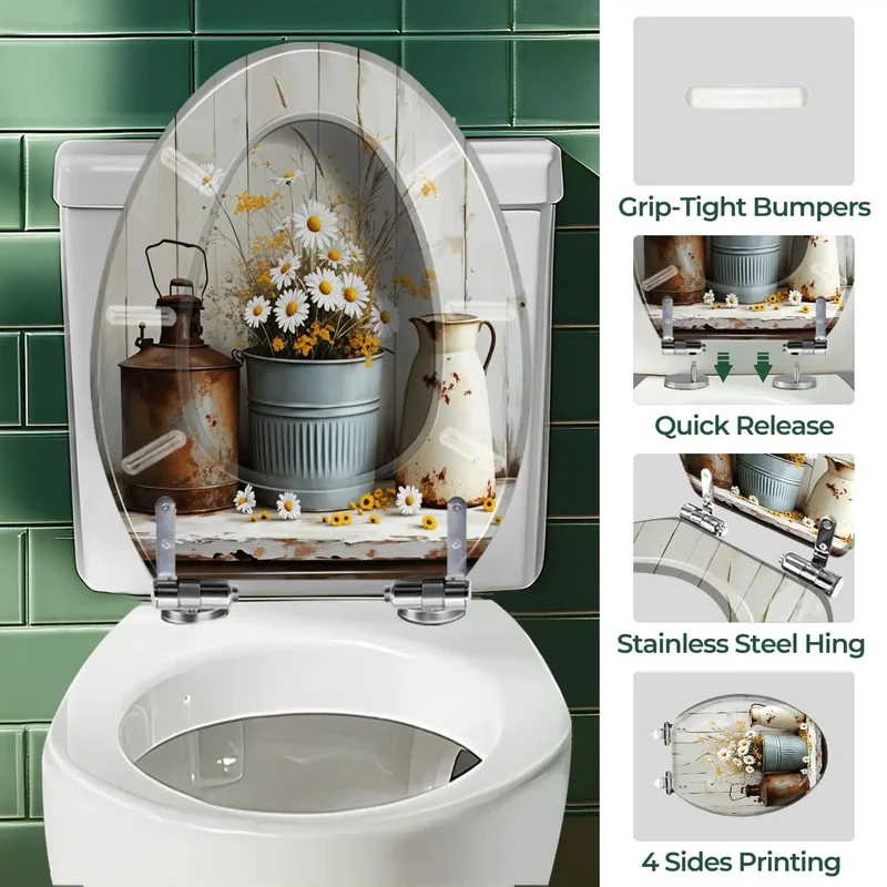 Top Shelf Heavy Duty Elongated Toilet Seat Featuring Smooth Silent Close Slow Shut Lid Perfect For Modern Farmhouse Bathrooms And Broad Universal Fit Quick No Sweat Install
