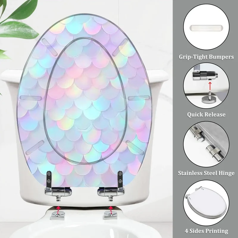Eelongated Resin Toilet Seat For Bathroom Level Up Your Restroom Game With Ultra Smooth Comfort And Rock Durability Features Adjustable Top Mount Hinges Compatible With Skirter And Non Skirter Models Comes With Hardware For Quick Plug And Play Install