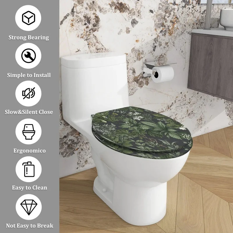 Rock Solid Elongated Resin Toilet Seat With Universal Fit For Standard Length Bathrooms Quick Release Hinge No Sweat Install Heavy Duty Bathroom Replacement With Included Hardware