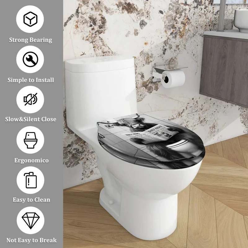 Premium Heavy Duty Resin Toilet Seat For Bathroom Durable Comfort With An Easy Peasy Setup And Snug Universal Fit For Most Standard Models No Sweat Installation Included