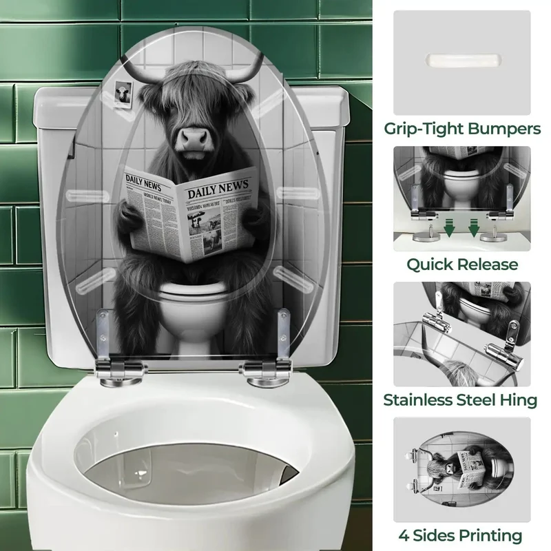 Premium Heavy Duty Resin Toilet Seat For Bathroom Durable Comfort With An Easy Peasy Setup And Snug Universal Fit For Most Standard Models No Sweat Installation Included