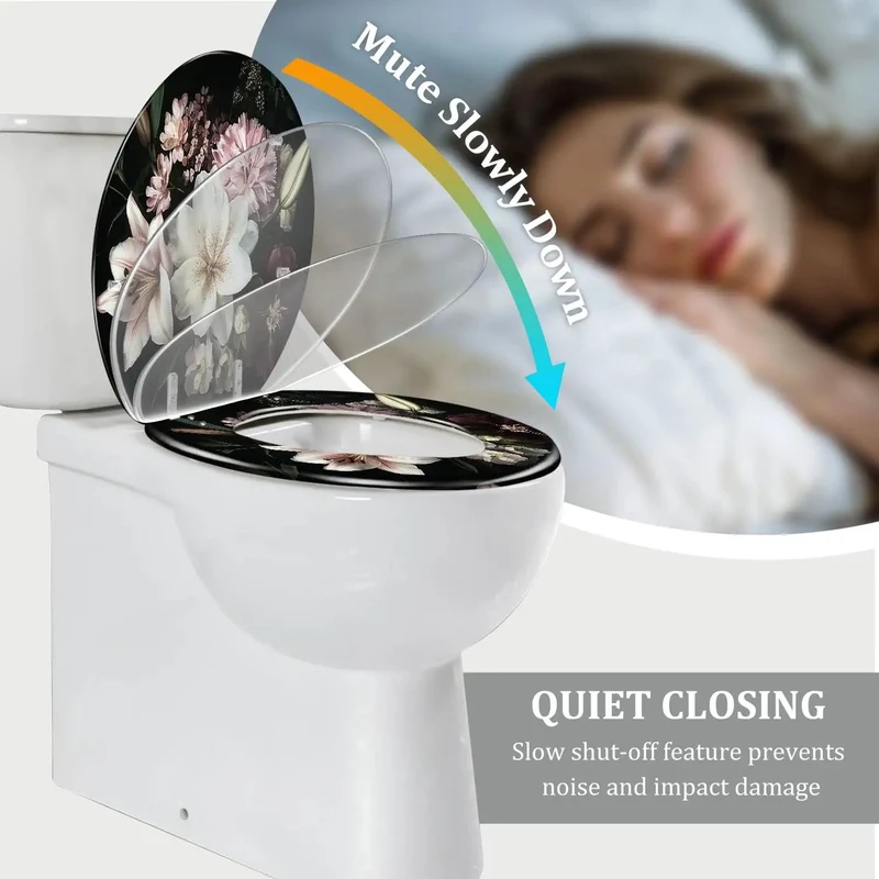 Solid Resin Elongated Toilet Seat With Lockdown Adjust Hinges For Hassle Free Installation And Universal Fit On Skirter And Standard Bowls For A Rock Solid Daily Setup