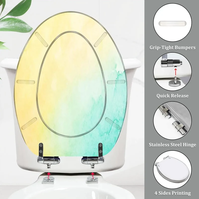 Super Smooth Elongated Toilet Seat Quiet Close Soft Fall Lid Heavy Duty Bathroom Fixture Hassle Free Install With Adjustable Hinges Fit Most American Standard Toilets No Squeak Operation Sleek Finish For Ultimate Comfort