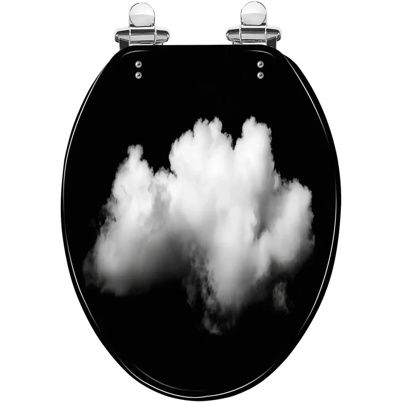 Heavy Duty Black Resin Elongated Toilet Seat With Plug And Play Hinges Universal American Toilet Compatibility And A Slick Finish For A Zero Hassle Bathroom Swap