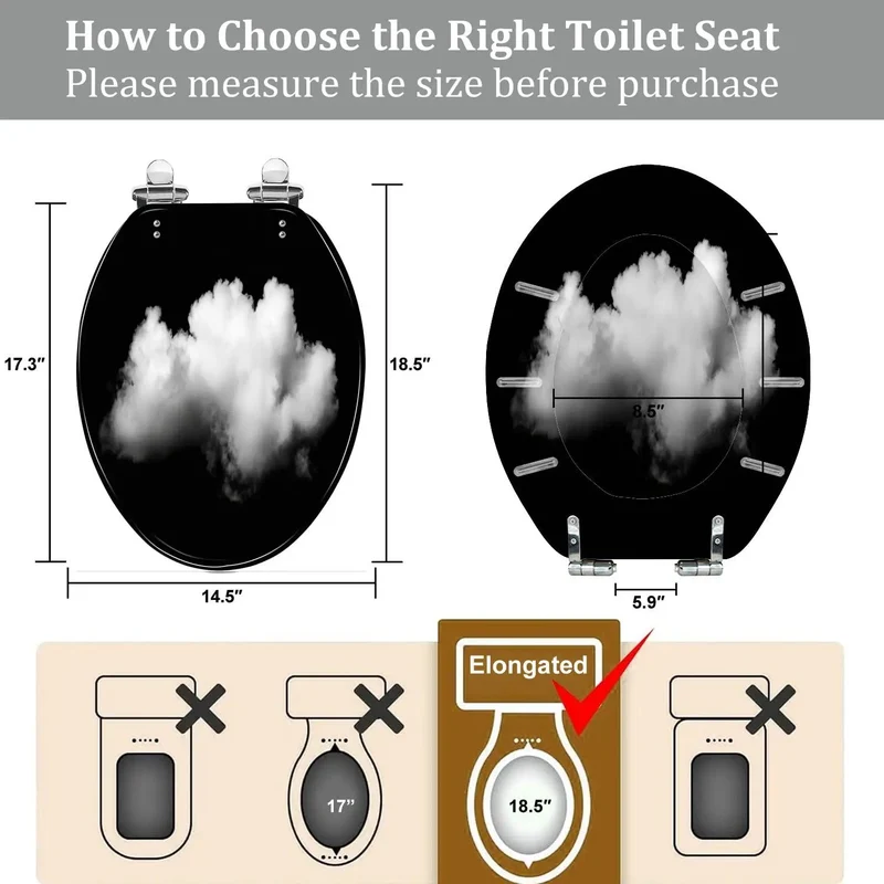 Heavy Duty Black Resin Elongated Toilet Seat With Plug And Play Hinges Universal American Toilet Compatibility And A Slick Finish For A Zero Hassle Bathroom Swap