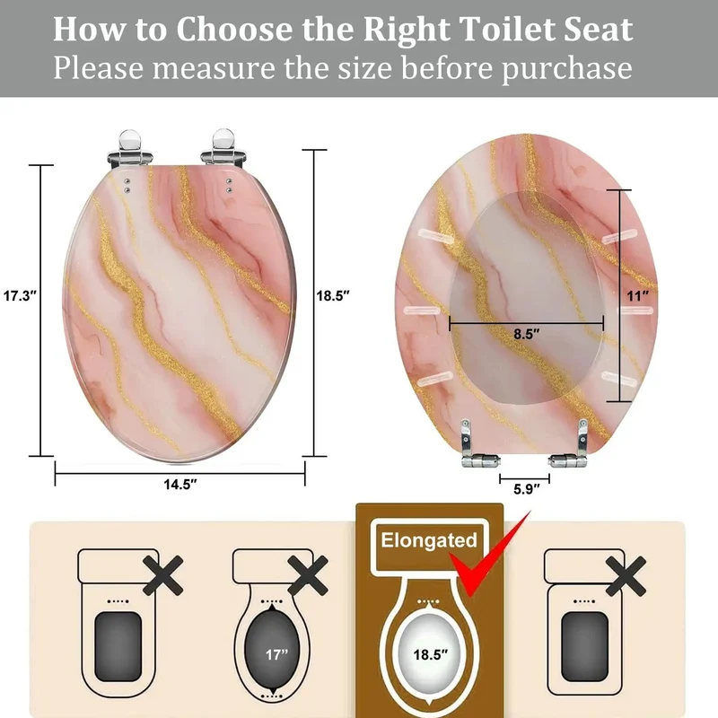 Built Tough Elongated Toilet Seat With Silent Soft Close Mechanism No Sweat Adjustable Mounting Hardware And Universal Replacement Braces Fits Most Standard American Bathrooms Flawlessly