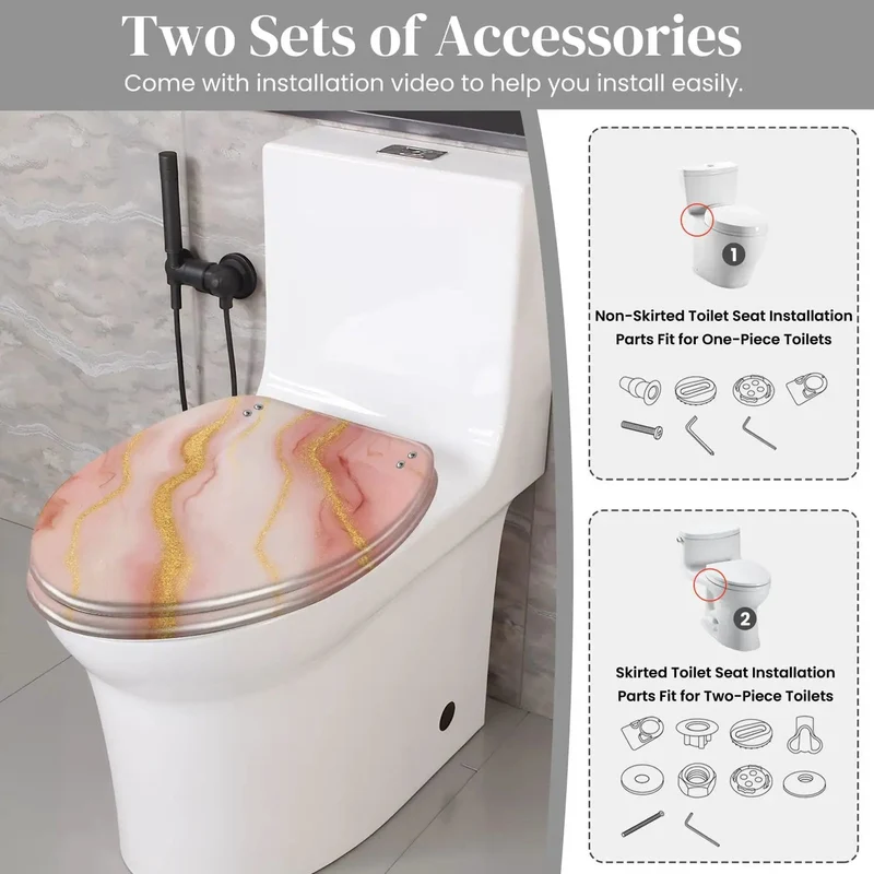 Built Tough Elongated Toilet Seat With Silent Soft Close Mechanism No Sweat Adjustable Mounting Hardware And Universal Replacement Braces Fits Most Standard American Bathrooms Flawlessly