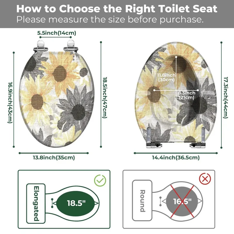 Seamless Elongated Toilet Seat For Bathroom Universal Fit Plug And Play No Fuss Install Durable Construction Smooth Finish Fits Standard Toilets 47Cm Max Includes All Necessary Hardware Simple Mounting System