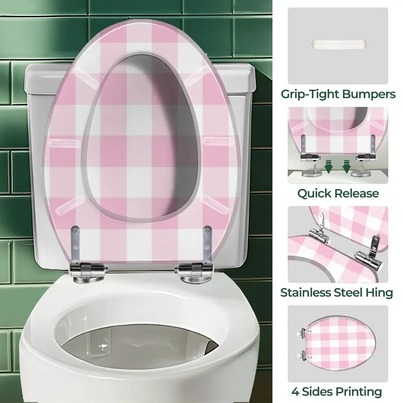 Universal Fit Elongated Resin Toilet Seat Waterproof Stain Resistant Heavy Duty Bathroom Fixture With Slick Quick Mount Kit For A Knockout Home Upgrade Any Day
