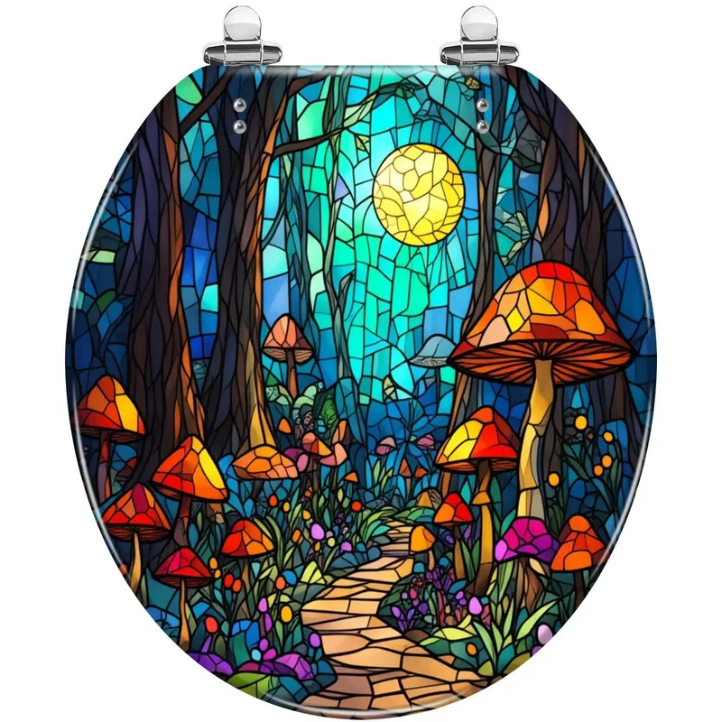Slick Round Resin Toilet Seat For Bathroom Featuring Heavy Duty Build And No Sweat Universal Mounting Kit For A Straight Up Solid Everyday Upgrade