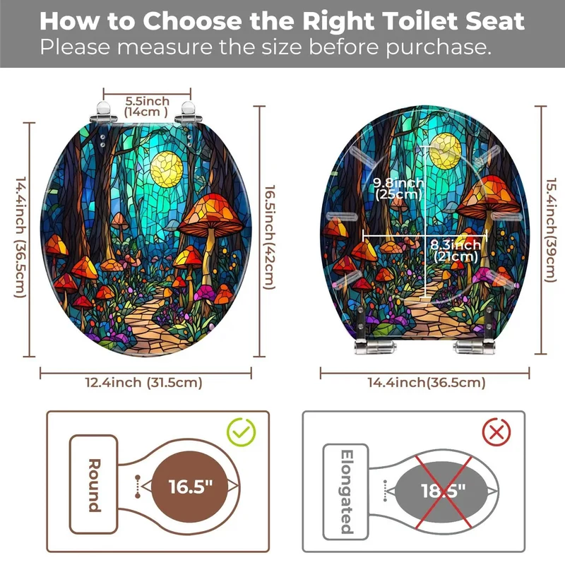Slick Round Resin Toilet Seat For Bathroom Featuring Heavy Duty Build And No Sweat Universal Mounting Kit For A Straight Up Solid Everyday Upgrade