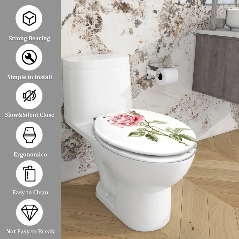 Heavy Duty Elongated Toilet Seat White Resin With Smooth Soft Close Design And Adjustable Hinges That Fit Like A Glove On American Standard Fixtures Built Tough For Zero Hassle Bathroom Upgrades