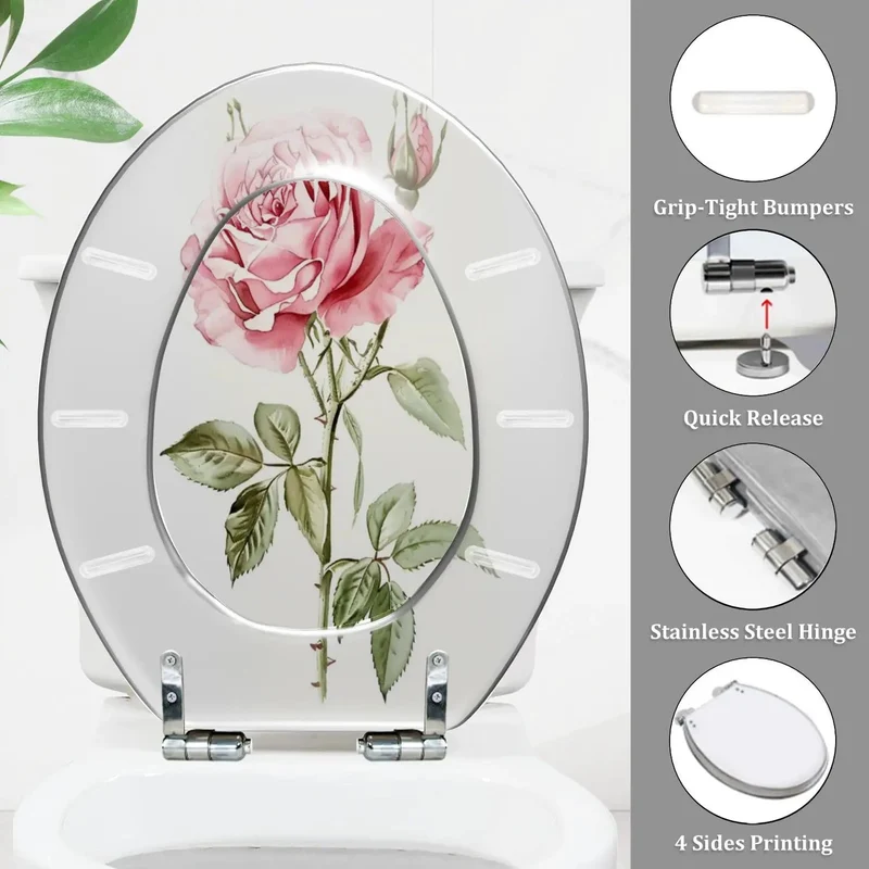 Heavy Duty Elongated Toilet Seat White Resin With Smooth Soft Close Design And Adjustable Hinges That Fit Like A Glove On American Standard Fixtures Built Tough For Zero Hassle Bathroom Upgrades