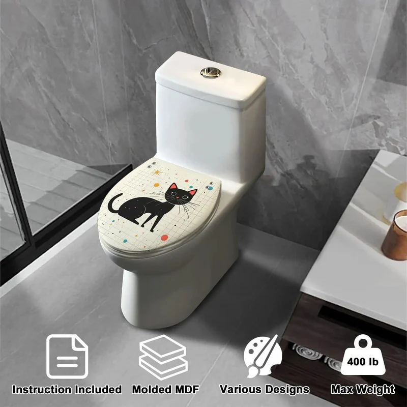 Top Tier Slow Close Elongated Toilet Seat Resin Black Smooth Glide Fast Install Bathroom Reno Swap Out Loose Seats Easy Pivot Hinge Non Slip Padded Cover For Regular Toilets Home Upgrade Nifty Fix