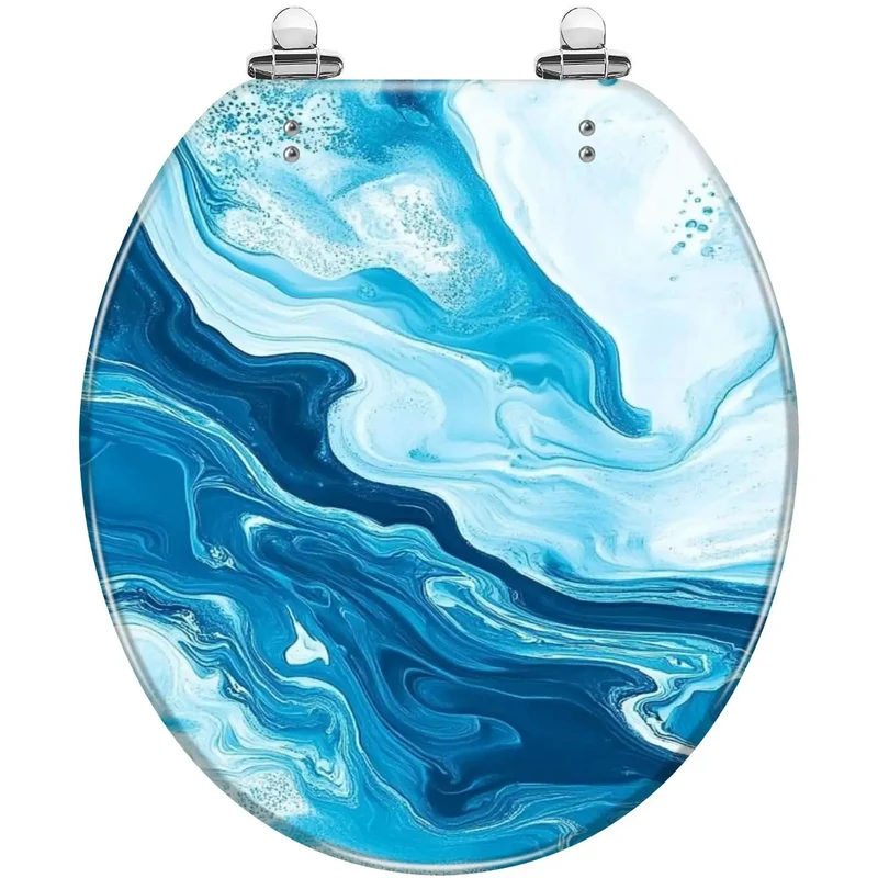 Round Toilet Seat Replacement With Slow Close Silent Shut Effortless Swap Install Adjustable Hardware For Standard Bathrooms Built Tough Super Comfortable Quick Bathroom Refresh