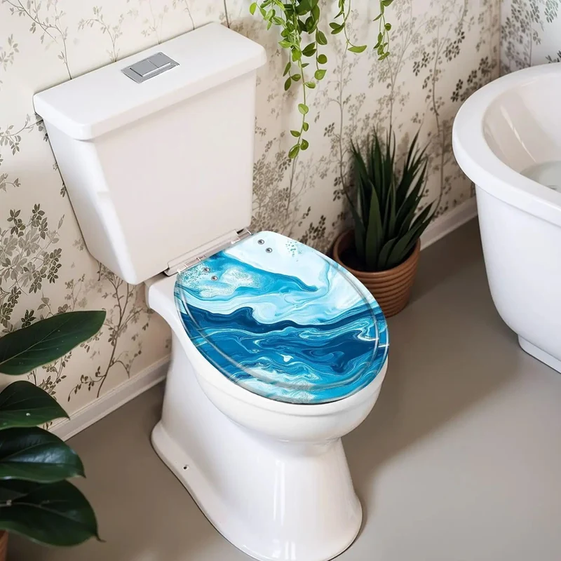 Round Toilet Seat Replacement With Slow Close Silent Shut Effortless Swap Install Adjustable Hardware For Standard Bathrooms Built Tough Super Comfortable Quick Bathroom Refresh