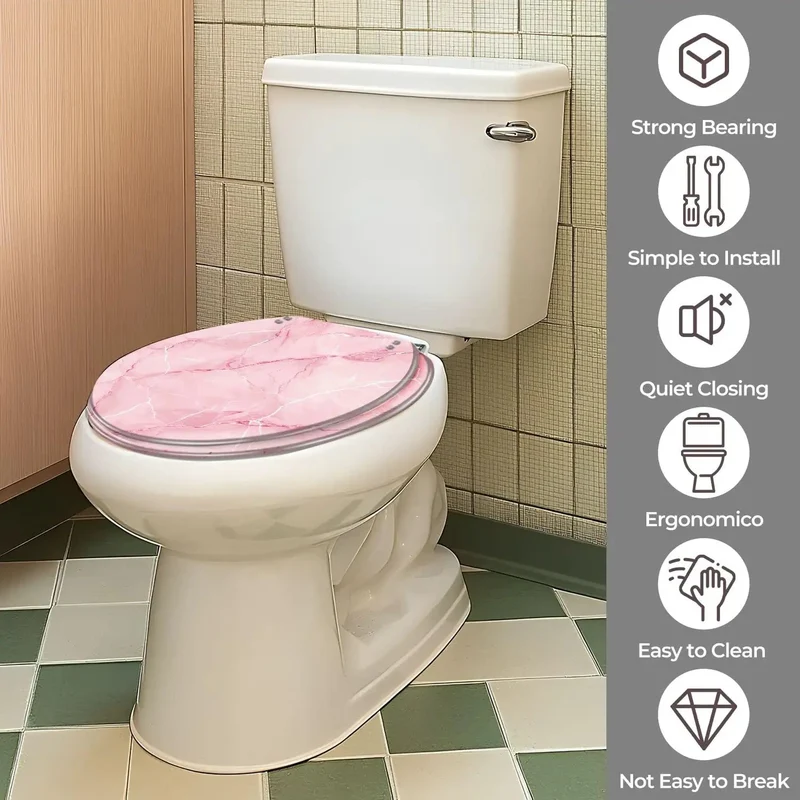 Adjustable Round Resin Toilet Seat Slides On With No Sweat For Most Standard Bathrooms Quick Install Kit Included Smooth Comfort Design A Total Game Changer For Your Home Refresh