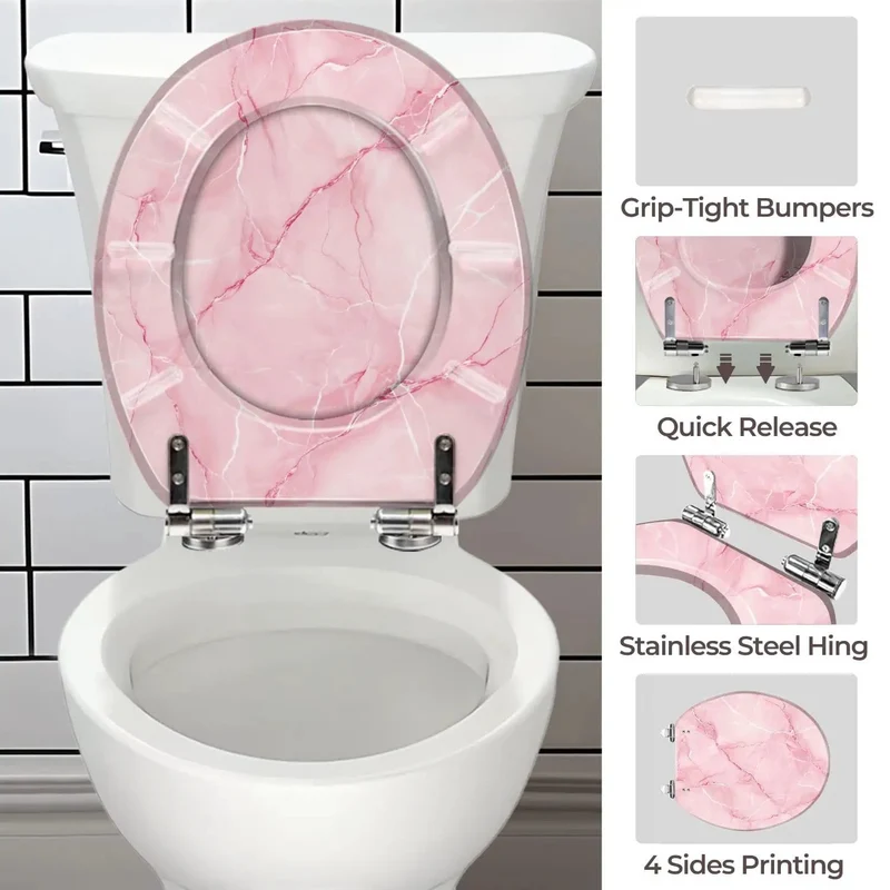 Adjustable Round Resin Toilet Seat Slides On With No Sweat For Most Standard Bathrooms Quick Install Kit Included Smooth Comfort Design A Total Game Changer For Your Home Refresh