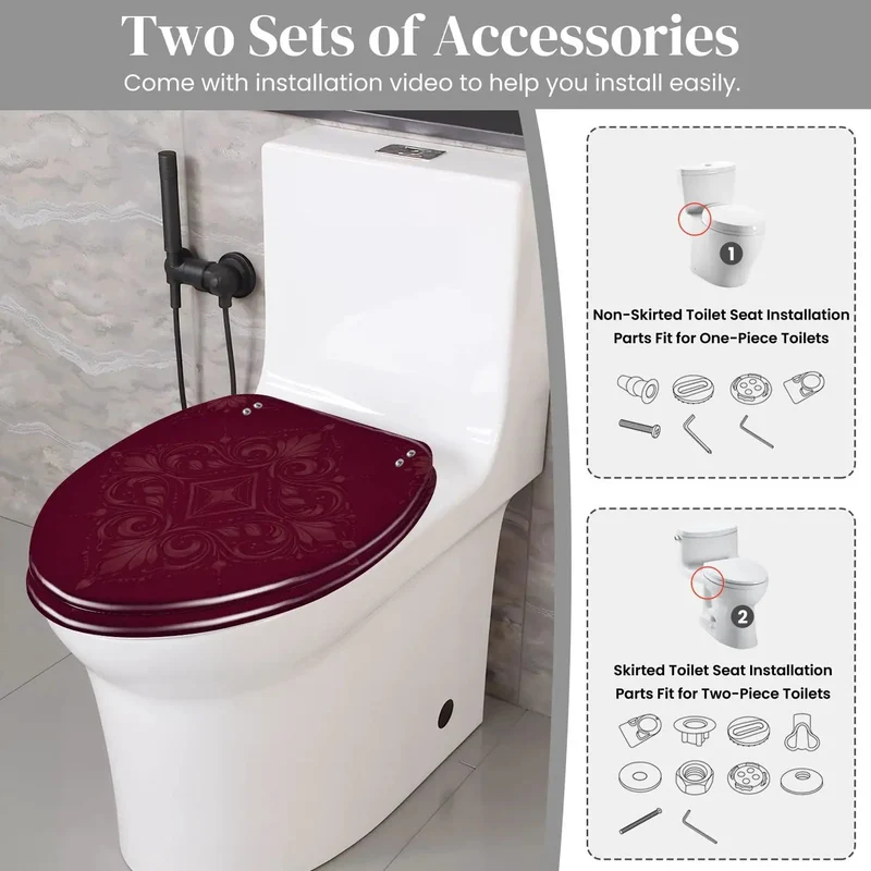 Premium Elongated Resin Toilet Seat Featuring Adjustable Hinges And Hardware For Skirted Or Standard Models Easy Peasy Install Setup That Fits Like A Glove In Any Home Bathroom