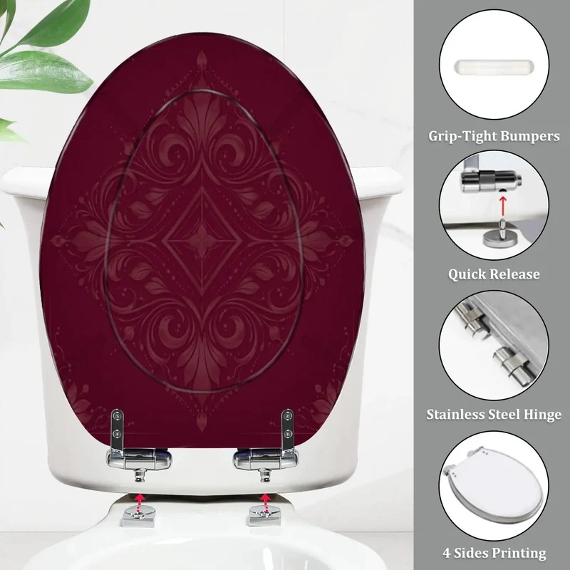 Premium Elongated Resin Toilet Seat Featuring Adjustable Hinges And Hardware For Skirted Or Standard Models Easy Peasy Install Setup That Fits Like A Glove In Any Home Bathroom
