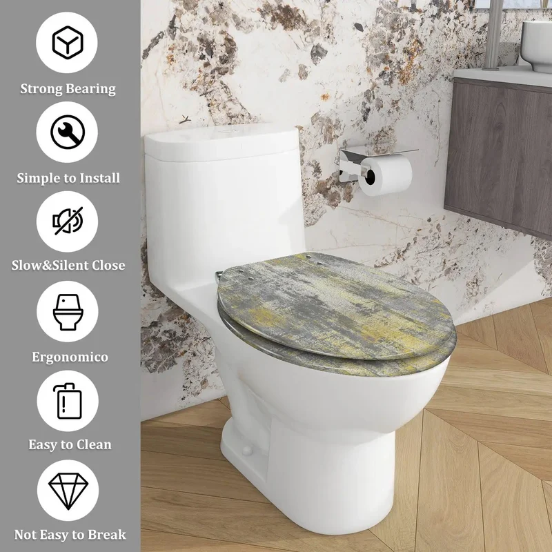 Heavy Duty Resin Toilet Seat For Standard American Elongated Toilets With Quick Release Hinges That Drop Right In Straight Up No Fuss For Reliable Everyday Performance