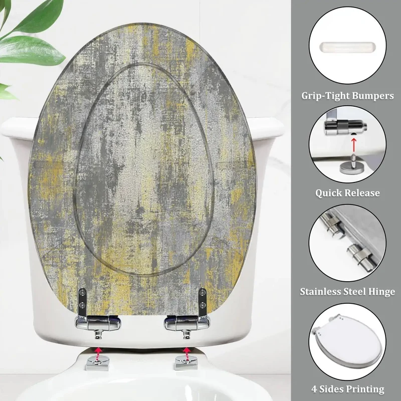 Heavy Duty Resin Toilet Seat For Standard American Elongated Toilets With Quick Release Hinges That Drop Right In Straight Up No Fuss For Reliable Everyday Performance