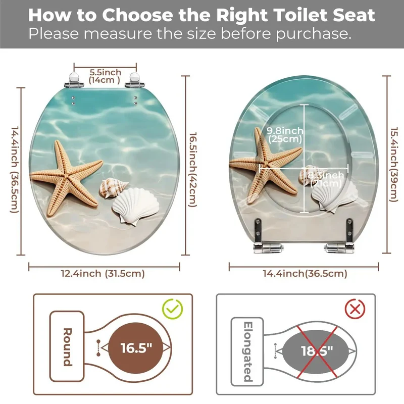 Universal Round Resin Toilet Seat With Slick Smooth Finish And Hella Durable Build Adjusts For Hole Spacing Between Four To Seven Inches While Fitting Standard Sizes Comes With Two Sets Mounting Hardware For No Sweat Quick Setup In Any Bathroom