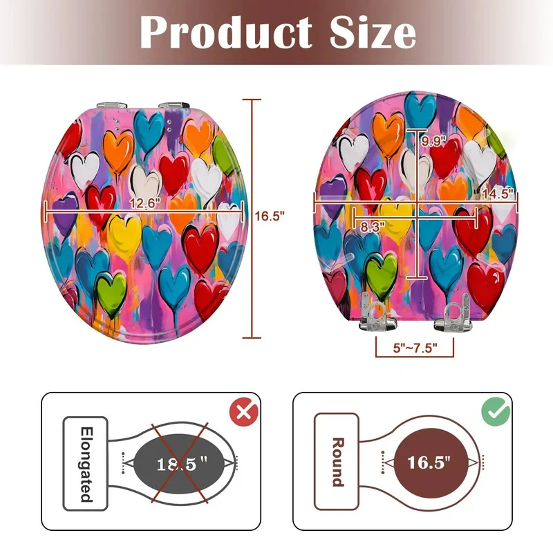 High Impact Round Resin Toilet Seat With Quick Release Hinges For Everyday Bathroom Needs Slick Easy Wipe Surface Tailored To Fit Common Bowl Shapes Snug As A Glove Optimized For Rapid Setup No Sweat Maintenance Guaranteed Durability