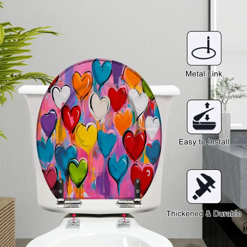 High Impact Round Resin Toilet Seat With Quick Release Hinges For Everyday Bathroom Needs Slick Easy Wipe Surface Tailored To Fit Common Bowl Shapes Snug As A Glove Optimized For Rapid Setup No Sweat Maintenance Guaranteed Durability