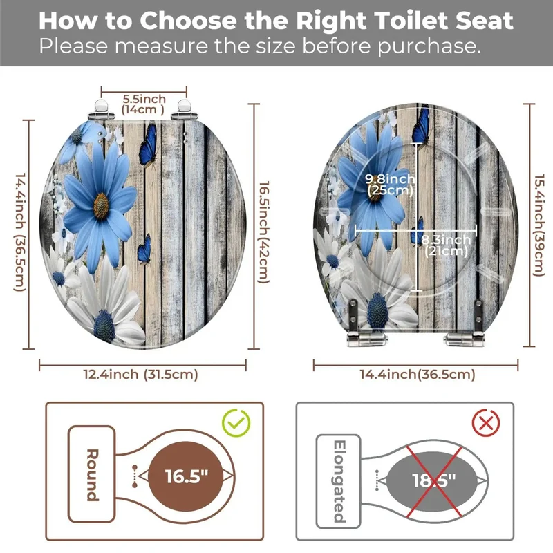 Round Resin Toilet Seat for Standard Bathrooms Featuring Premium Adjustable Universal Hinges That Guarantee Easy Setup No Sweat Replacement and Top Tier Dependable Daily Performance