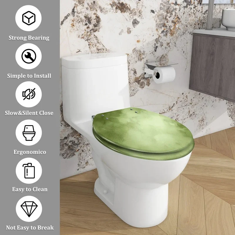 Top Notch Elongated Toilet Seat With Soft Close Mechanism Universal American Standard Fit Heavy Duty Construction Quick Release Hardware No Sweat Setup Smooth Shutting Feel Premier Bathroom Comfort