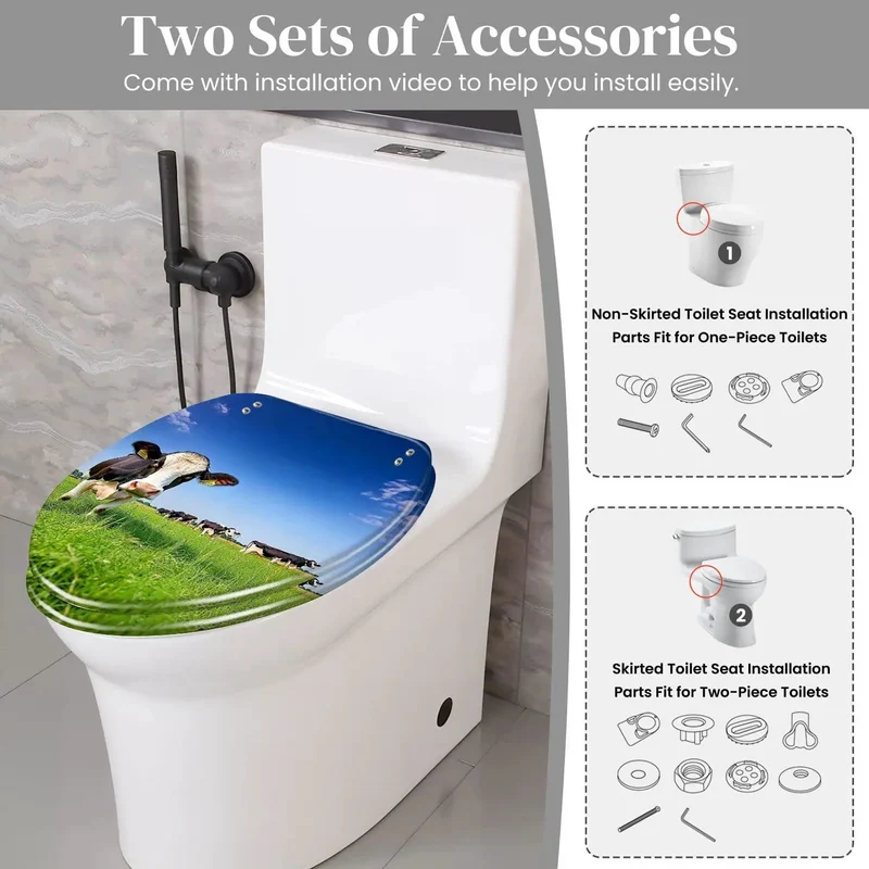Elegant Elongated Toilet Seat With Slow Close And Quick Release Design Features Adjustable Hinges And Universal Mount For Hassle Free Installation On Most American Standard Toilets Including Skirter Base Models Enjoy Smooth Shutoff And Easy Cleaning