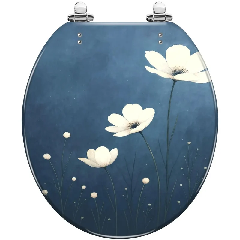 Round Toilet Seat Replacement For Bathroom With Quick Adjust Hinges No Sweat Drop In Install Skirt Free And American Standard Toilets Compatible Durable Design Upgrade