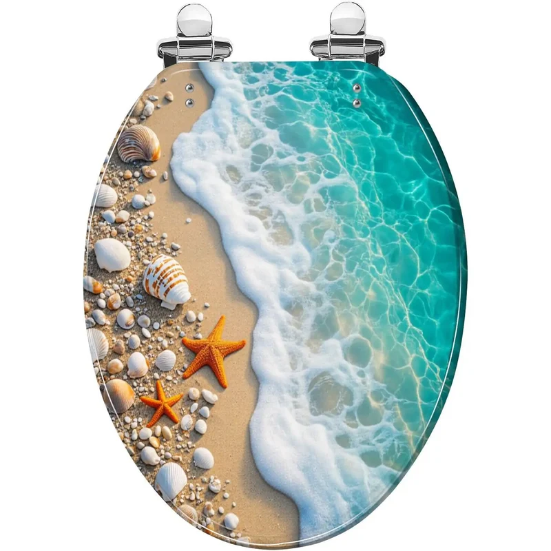 Built Tough Resin Elongated Toilet Seat With Cover For Ultimate Comfort And Quick Swap Compatibility With Most Standard Toilets For A Stress Free Upgrade