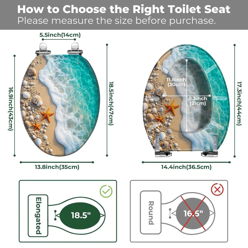 Built Tough Resin Elongated Toilet Seat With Cover For Ultimate Comfort And Quick Swap Compatibility With Most Standard Toilets For A Stress Free Upgrade