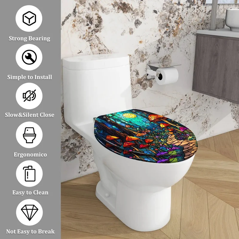 Slick Elongated Resin Toilet Seat Universal Bathroom Replacement With No Sweat Install Hardware Top Shelf Deco Upgrade Fits Best For Most Standard Toilets And Smooth House Updates