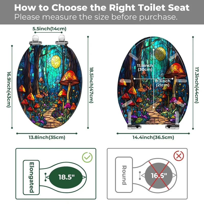 Slick Elongated Resin Toilet Seat Universal Bathroom Replacement With No Sweat Install Hardware Top Shelf Deco Upgrade Fits Best For Most Standard Toilets And Smooth House Updates