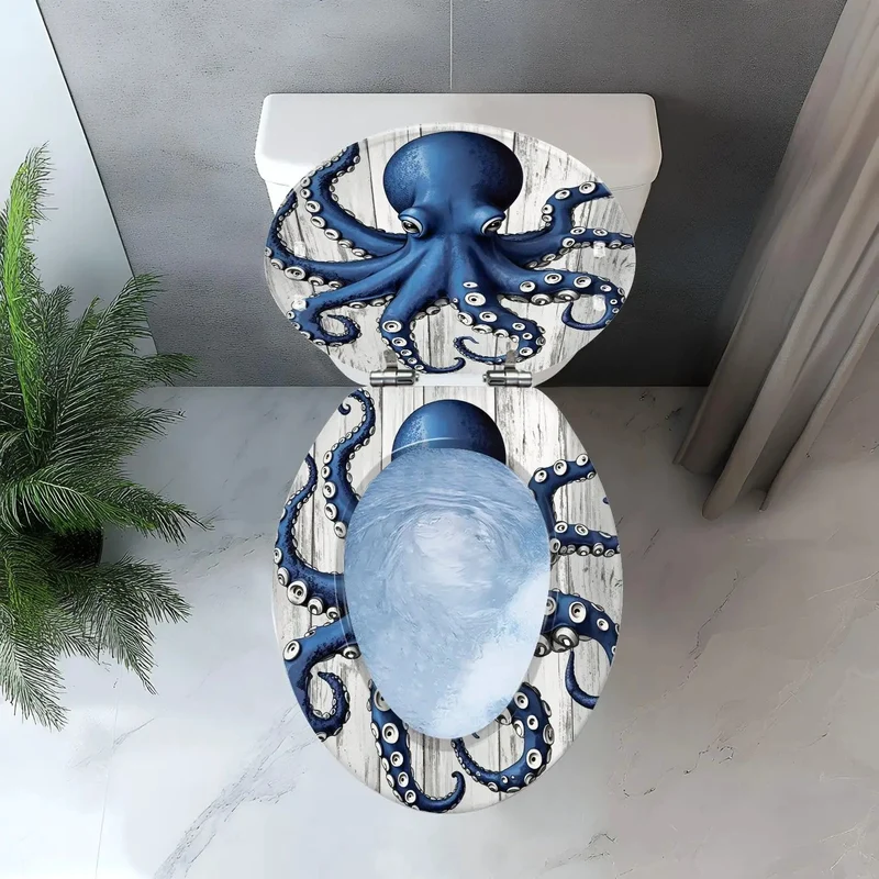 Switch Up Your Bath Setup With This Cool Resin Elongated Toilet Seat Rocking an Octopus Design That Plays Nice With Most Fixtures Built to Last For Everyday Use and Quick Install Without Any Gripe