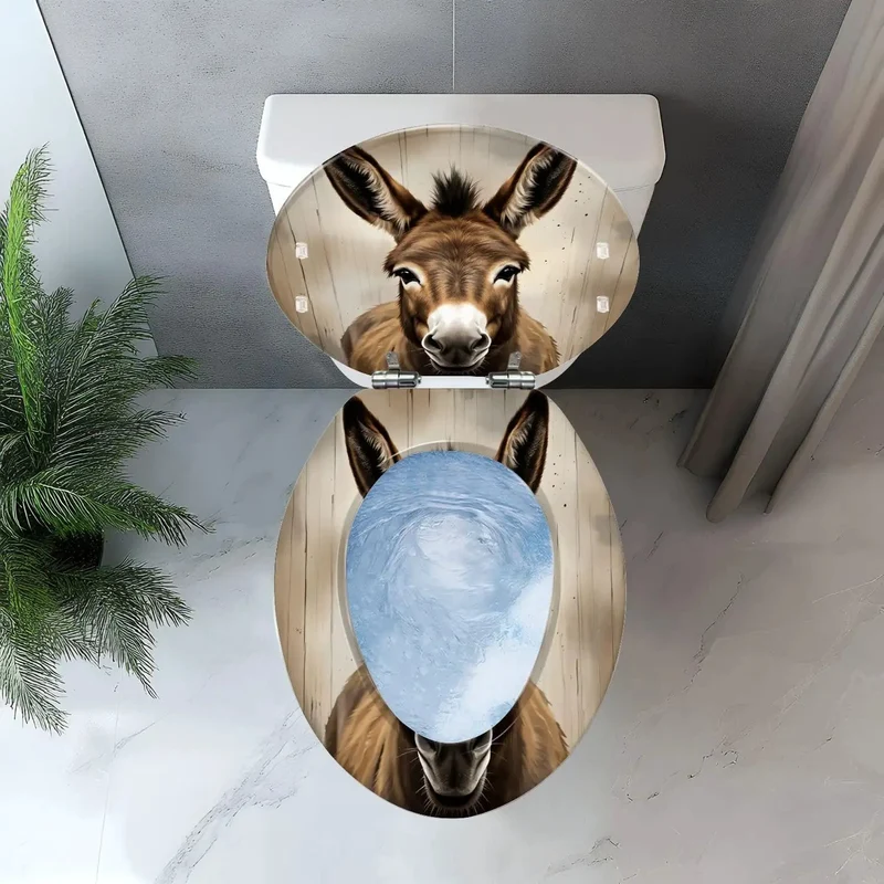 Top Shelf Elongated Toilet Seat Replacement With Heavy Duty Resin Donkey Pattern For Modern Bathrooms Offering No Sweat Upgrade Mounting Kits And Quick Release Hinge For Effortless Daily Use