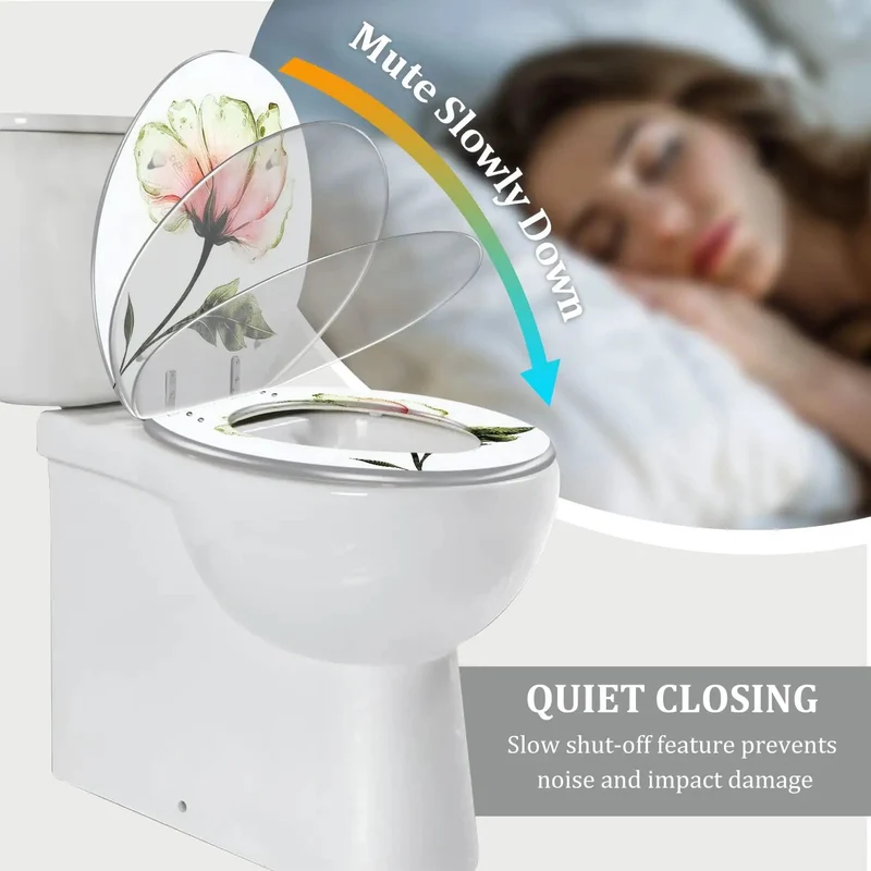 Built Tough Resin Elongated Toilet Seat Featuring Silent Soft Close Design And Fully Universal American Standard Mounting Hardware For Seriously Hassle Free Bathroom Installations