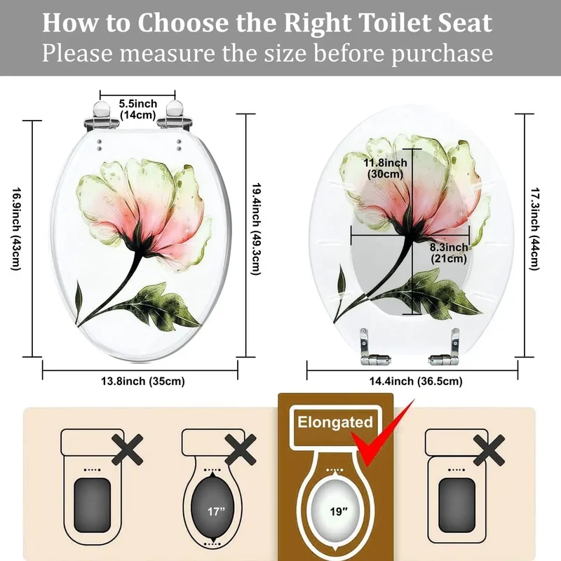 Built Tough Resin Elongated Toilet Seat Featuring Silent Soft Close Design And Fully Universal American Standard Mounting Hardware For Seriously Hassle Free Bathroom Installations