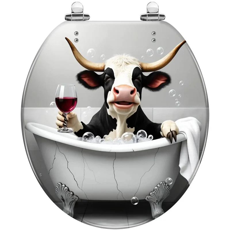 Straight Up Premium Resin Round Toilet Seat Crafted For Traditional Farmhouse Bathrooms With Universal Fit Mounting Bolts No Sweat Setup And Dang Tough Durability For Heavy Daily Use