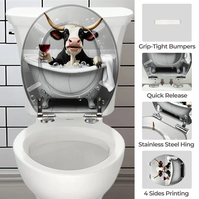 Straight Up Premium Resin Round Toilet Seat Crafted For Traditional Farmhouse Bathrooms With Universal Fit Mounting Bolts No Sweat Setup And Dang Tough Durability For Heavy Daily Use