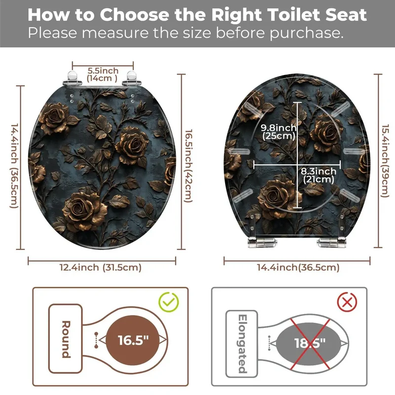 Heavy Duty Round Resin Toilet Seat With Universal Adjustable Mount Hardware For Easy Bathroom Refresh Quick Swap Tool Free Install Smooth Durable Surface Top Notch Craftsmanship