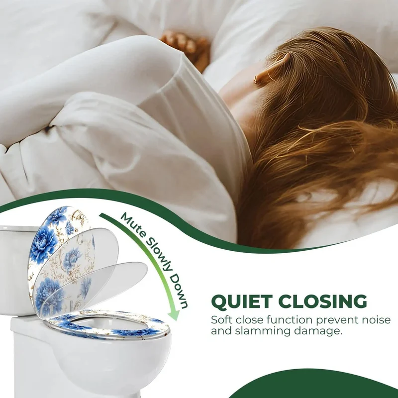 Premium Elongated Toilet Seat Featuring Quiet Close Tech Fits Most Standard Bowls Perfectly Drops Right In Zero Hassle Includes Full Mounting Kit For Smooth Daily Operation And A Clean Bathroom Upgrade You Gonna Appreciate