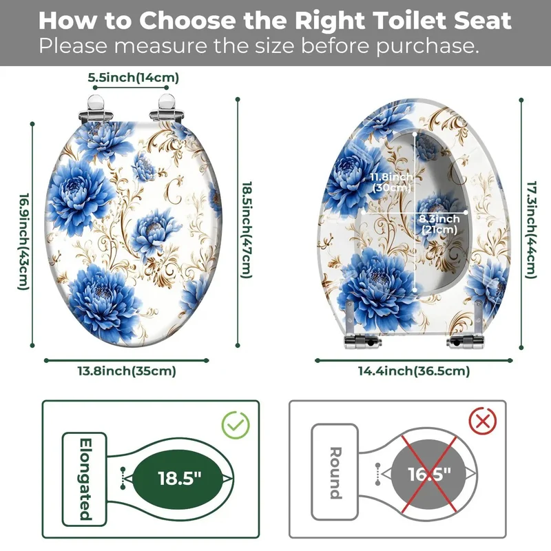 Premium Elongated Toilet Seat Featuring Quiet Close Tech Fits Most Standard Bowls Perfectly Drops Right In Zero Hassle Includes Full Mounting Kit For Smooth Daily Operation And A Clean Bathroom Upgrade You Gonna Appreciate