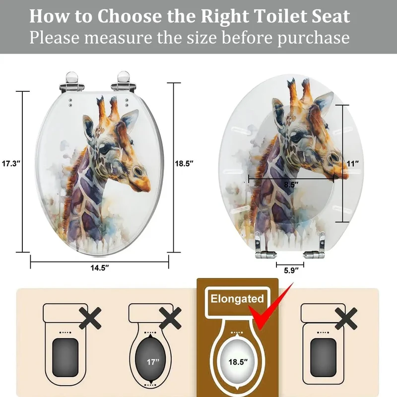 Premium Elongated Toilet Seat For Bathroom With Adjustable Hinges Fits Most American Standard Toilets Easy Peasy Installation Includes Skirter And Non Skirter Hardware For A Smooth Vibe And Reliable Daily Use