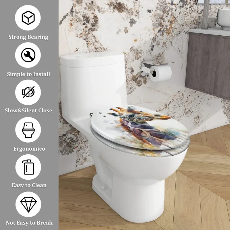 Premium Elongated Toilet Seat For Bathroom With Adjustable Hinges Fits Most American Standard Toilets Easy Peasy Installation Includes Skirter And Non Skirter Hardware For A Smooth Vibe And Reliable Daily Use